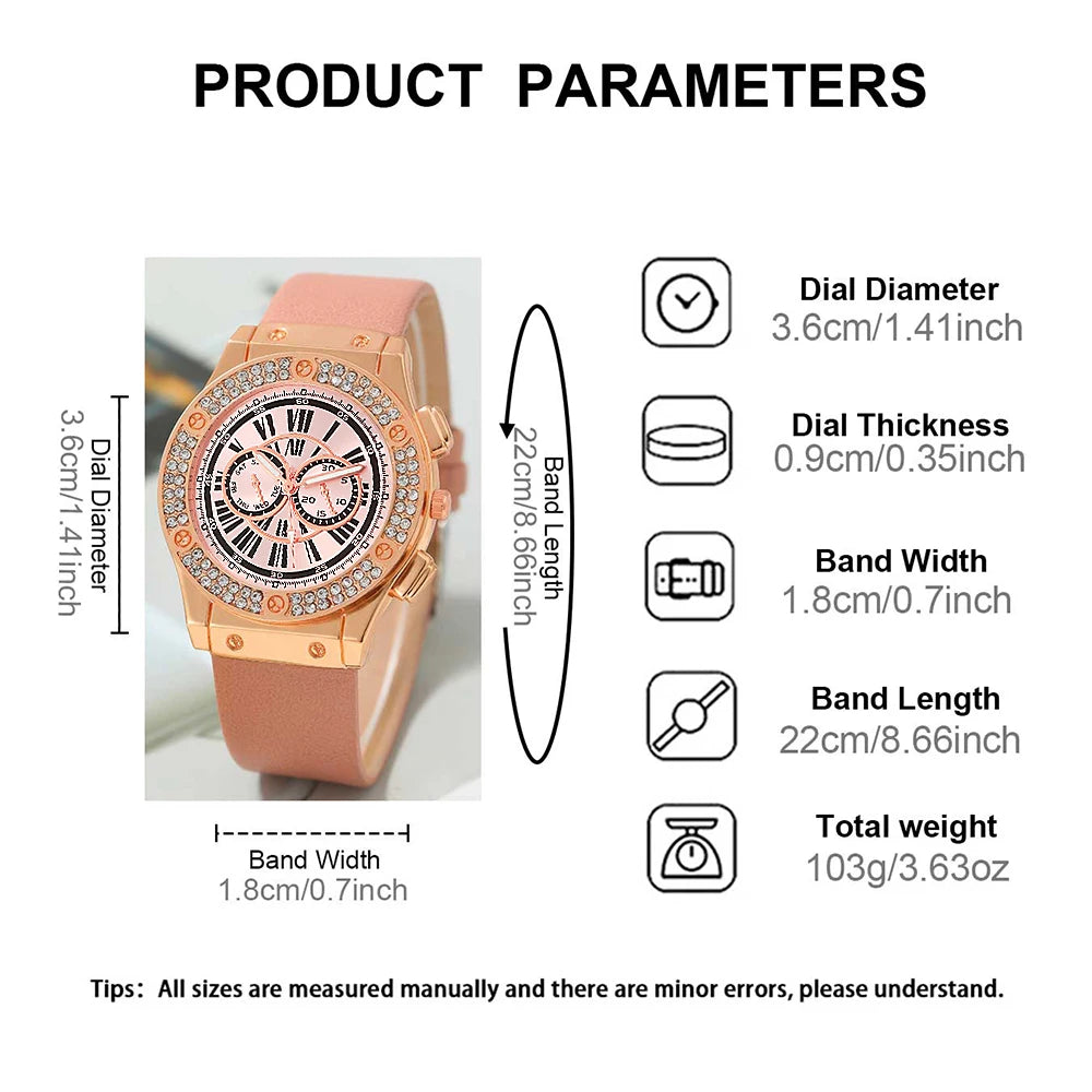3PCS Ensemble Femmes Casual Montres En Cuir Quartz Montres-Bracelets Et Dames Coeur Bow Portefeuille Lunettes Lunettes De Soleil Horloge Montre Femme