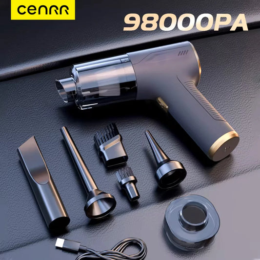 CENRR 98000PA Mini aspirateur de voiture sans fil puissant nettoyeur de voiture sans fil aspirateur portable portable Machine de nettoyage