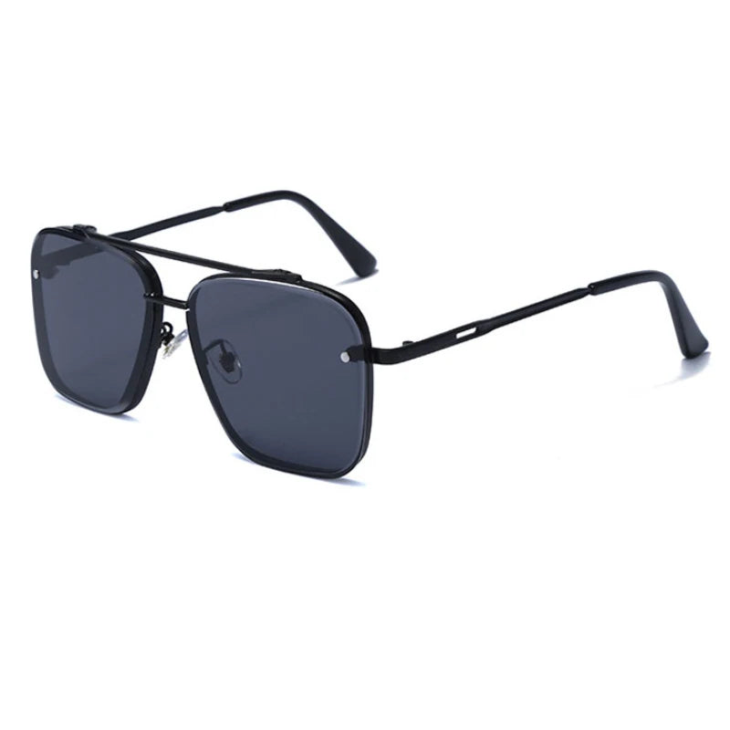Nouvelles lunettes de soleil dégradées pour hommes Mode Métal Grand cadre Lunettes de soleil Marque Design Luxe Lunette De Soleil Homme