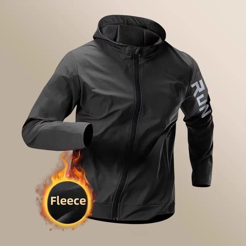 Men's Running Jacket Windbreaker Windproof Water-Resistant Training Suitable Autumn Spring Sports Quick-Dry Cycling Man Clothes
