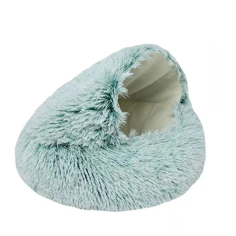 Lit pour chat, matelas pour animaux de compagnie, lit douillet et chaud en peluche avec housse, nid rond pour chat, chien ou chaton, idéal pour les petits chiens.