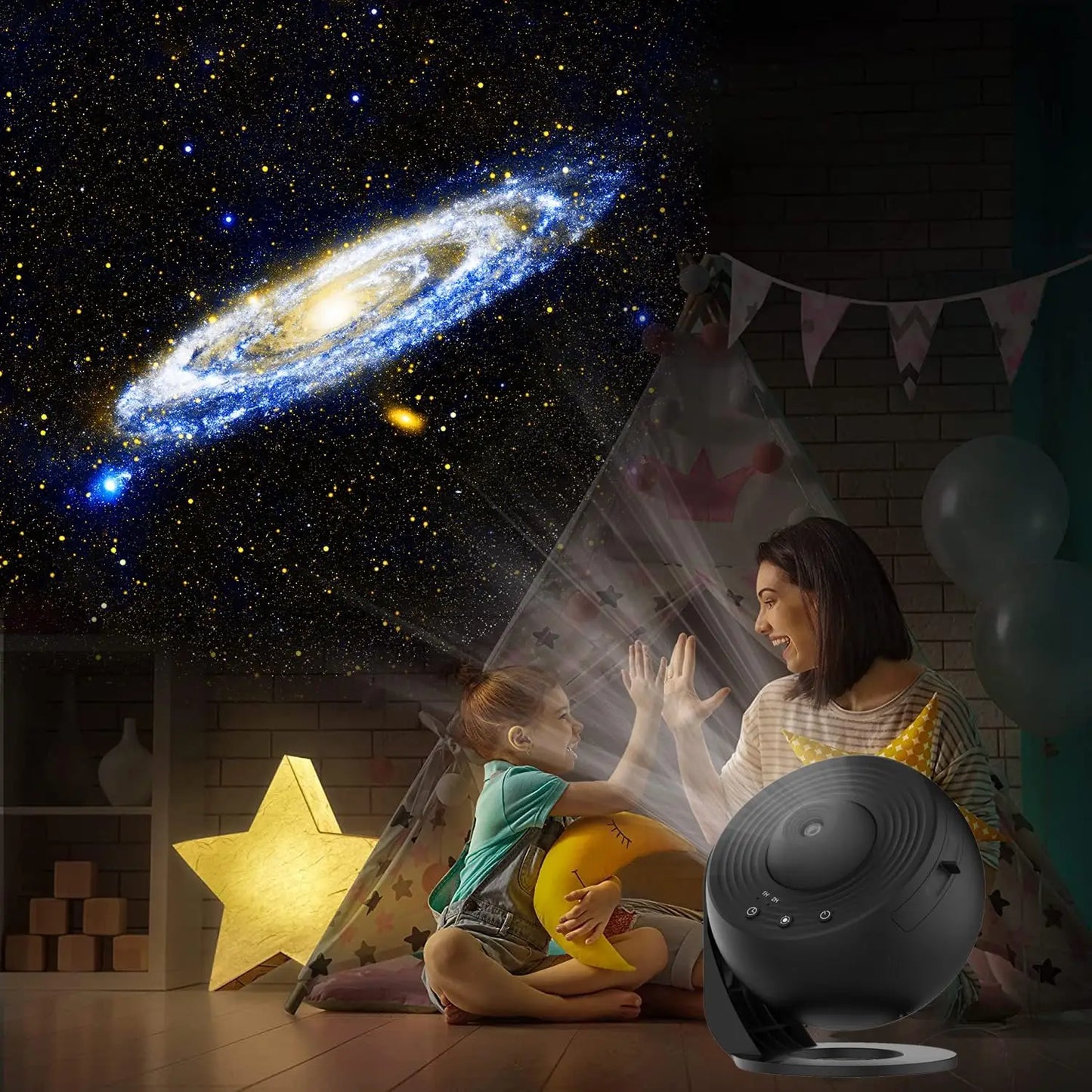Projecteur de planétarium Projecteur de galaxie Chambre à coucher Veilleuse HD Projecteur d’étoiles pour enfants Chambre à coucher