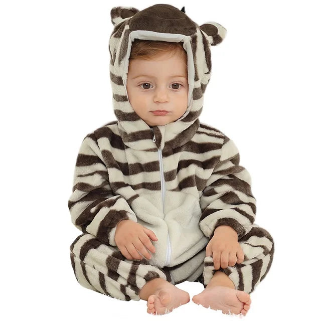 MICHLEY Carnaval Hiver Bébé Barboteuses À Capuche Flanelle Tout-petit Vêtements Pour Bébés Bodys D’Ensemble Combinaison Costume Pour Enfants Fille Garçon