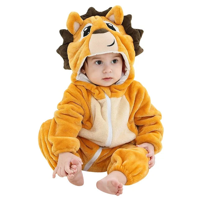 MICHLEY Carnaval Hiver Bébé Barboteuses À Capuche Flanelle Tout-petit Vêtements Pour Bébés Bodys D’Ensemble Combinaison Costume Pour Enfants Fille Garçon