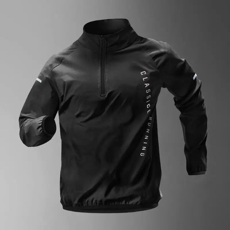 Men's Running Jacket Windbreaker Windproof Water-Resistant Training Suitable Autumn Spring Sports Quick-Dry Cycling Man Clothes