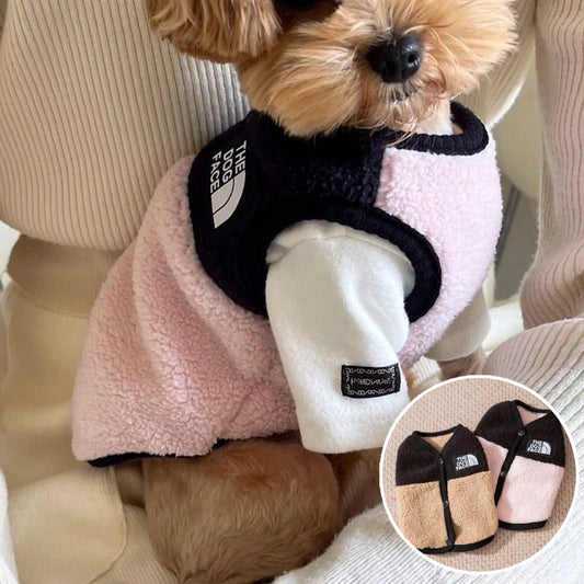 Vêtements pour chiens en polaire à lettres Gilet chaud d’hiver Sans manches Bouton Vêtements Teddy Chihuahua Broder Combinaison polaire Pièces pour chiens Produit pour animaux de compagnie