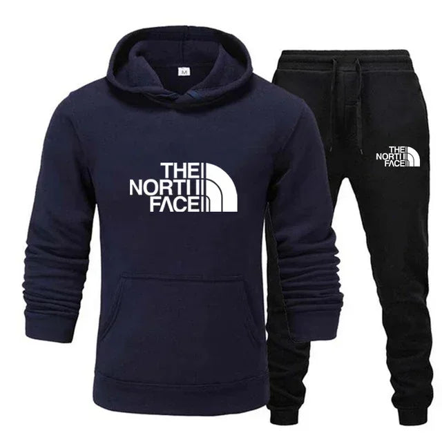 Mode printemps et automne sweat à capuche + pantalon de survêtement pour hommes et femmes ensemble deux pièces, un nouveau costume de sport de loisirs pour hommes de jogging en plein air