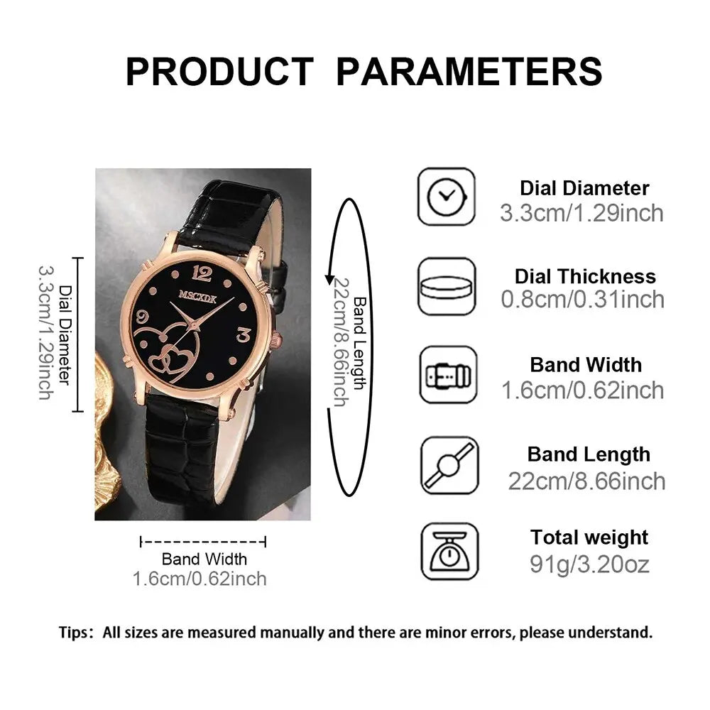 Femmes Mode Ceinture en cuir Montres & Papillon Portefeuille Lunettes Lunettes de soleil Ensemble Ladies Quartz Wristwatches Dress Clock Montre Femme