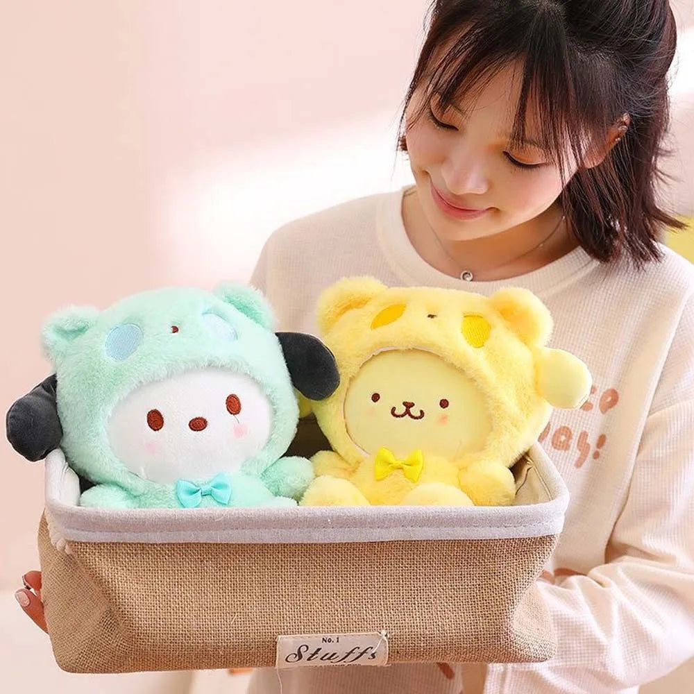 25cm Anime Sanrio Peluche Poupée Jouets Kawaii Hello Kitty Kuromi My Melody Cinnamoroll Dessin animé Mignon Peluche Peluche Jouets Cadeaux pour enfants