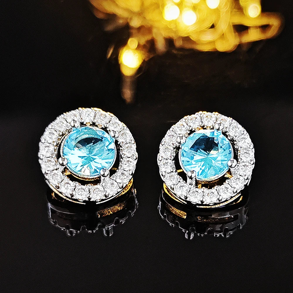 2025 Nouvelle couleur argent Coréen Zircon Cercle Stud Boucles d’oreilles pour femmes idéal pour offrir en Cadeau  E232