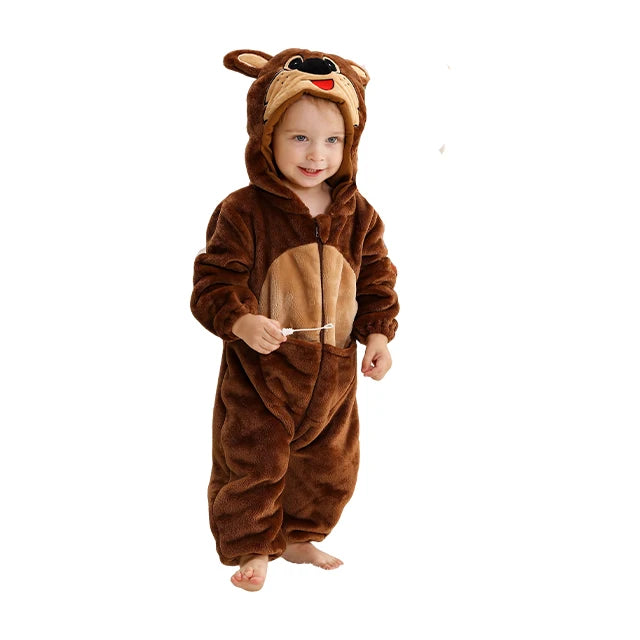 MICHLEY Carnaval Hiver Bébé Barboteuses À Capuche Flanelle Tout-petit Vêtements Pour Bébés Bodys D’Ensemble Combinaison Costume Pour Enfants Fille Garçon