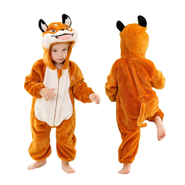 MICHLEY Carnaval Hiver Bébé Barboteuses À Capuche Flanelle Tout-petit Vêtements Pour Bébés Bodys D’Ensemble Combinaison Costume Pour Enfants Fille Garçon