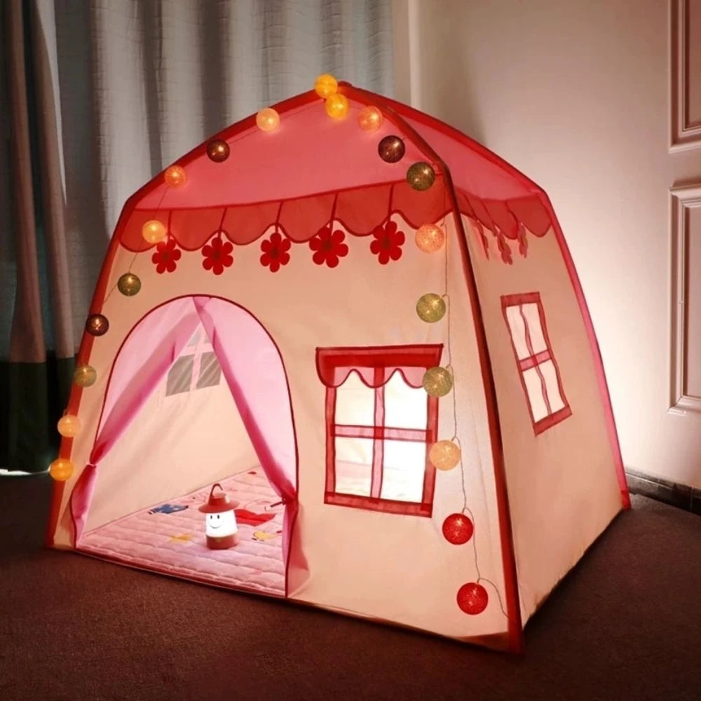 Tente pour enfants Jeux d’intérieur et d’extérieur Jardin Tipi Princess Castle Folding Cubby Toys Tents Enfant Room House Tipi Playhouse
