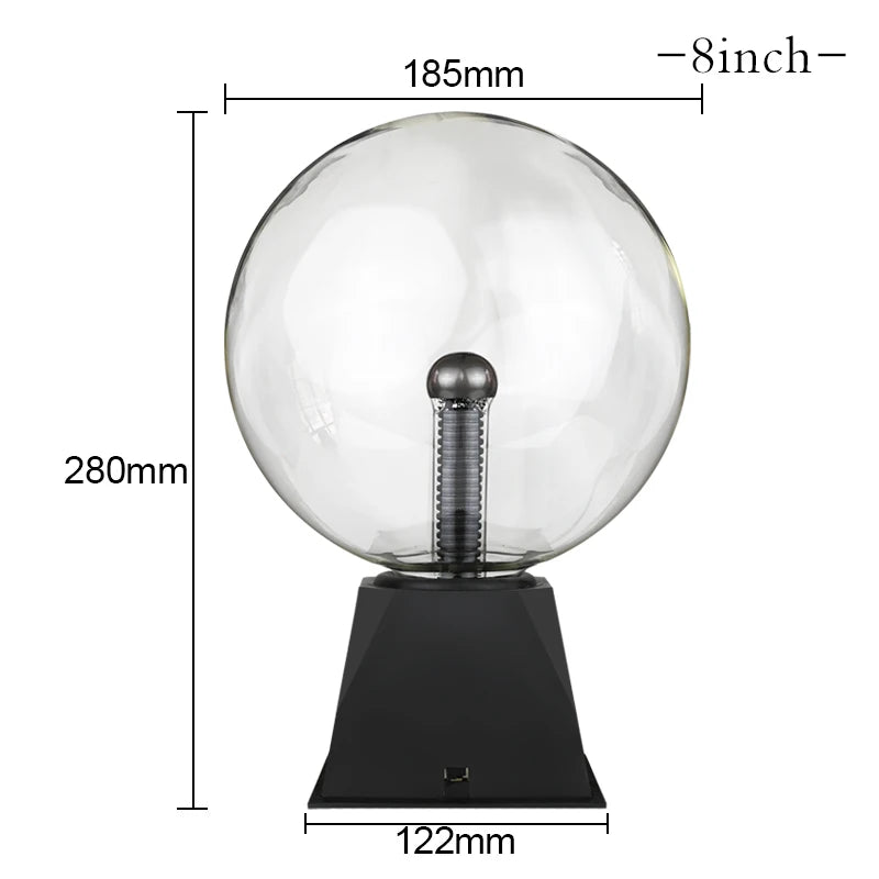 Lampe à boule de plasma en cristal magique 3/4/5/6/8 pouce LED Veilleuse Enfant Anniversaire Cadeau de Noël Éclairage Chambre à coucher Décor Nouveauté Lampe