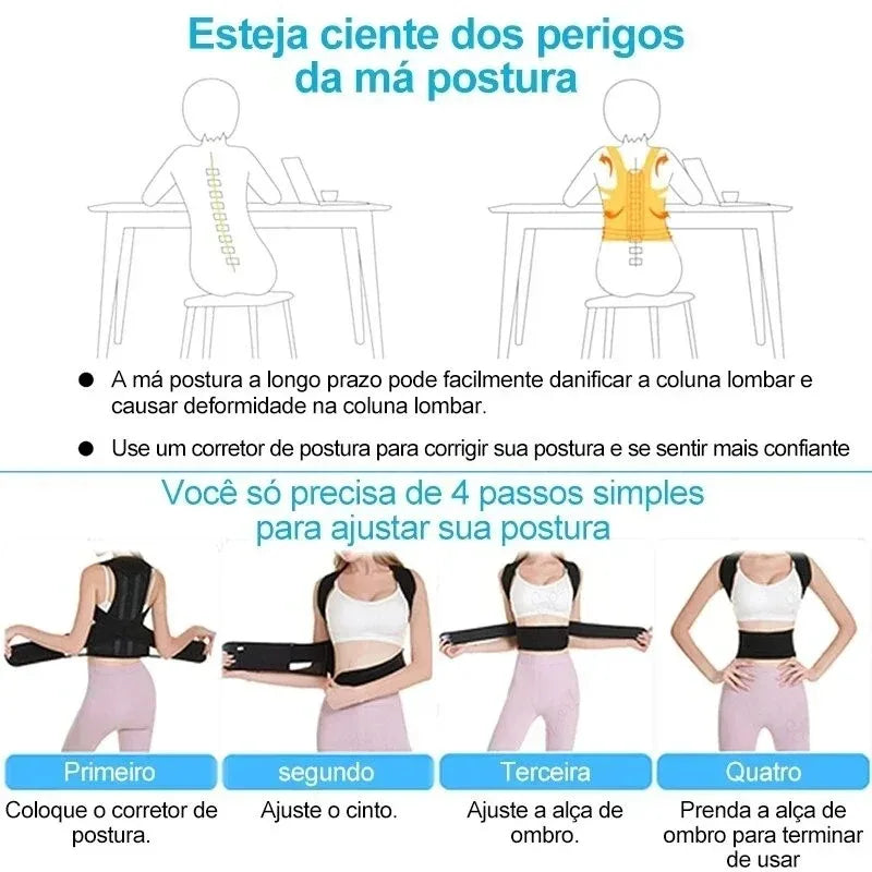 Support de clavicule d’attelle de posture du dos, entraîneur de dos réglable unisexe, commandez une taille au-dessus,correcteur de posture