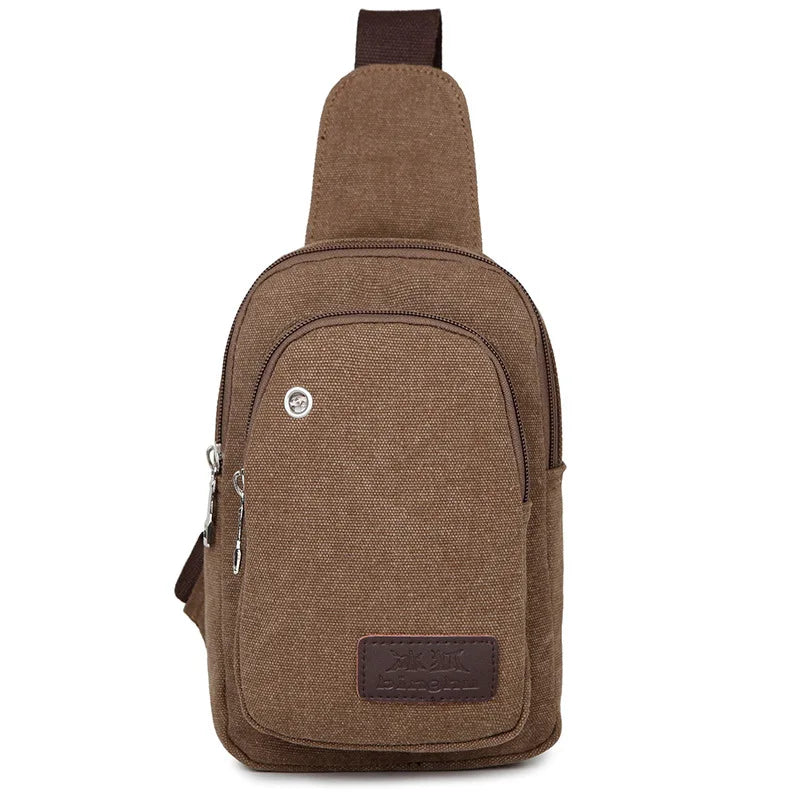 Canvas Usb Charging Men’s Sling Earphone Pouch Men Crossbody Bags Fashion Casual Messengers Bag For Chest Bag Shoulder Pack Sac