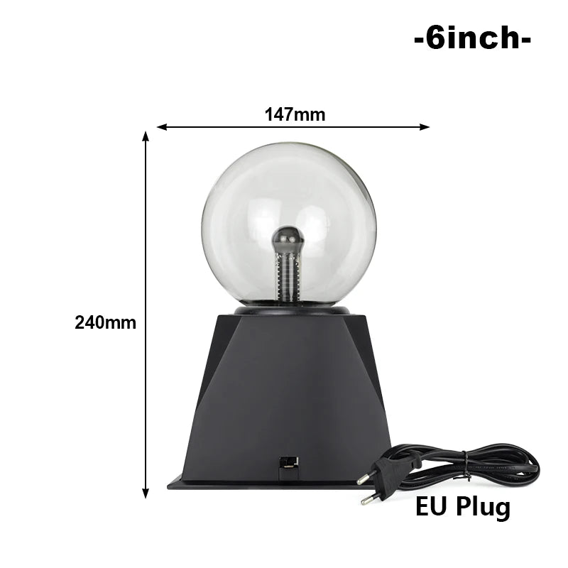 Lampe à boule de plasma en cristal magique 3/4/5/6/8 pouce LED Veilleuse Enfant Anniversaire Cadeau de Noël Éclairage Chambre à coucher Décor Nouveauté Lampe
