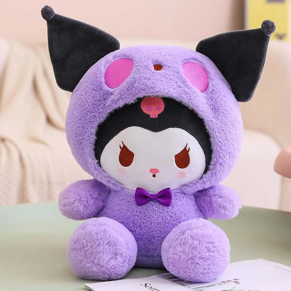 25cm Anime Sanrio Peluche Poupée Jouets Kawaii Hello Kitty Kuromi My Melody Cinnamoroll Dessin animé Mignon Peluche Peluche Jouets Cadeaux pour enfants