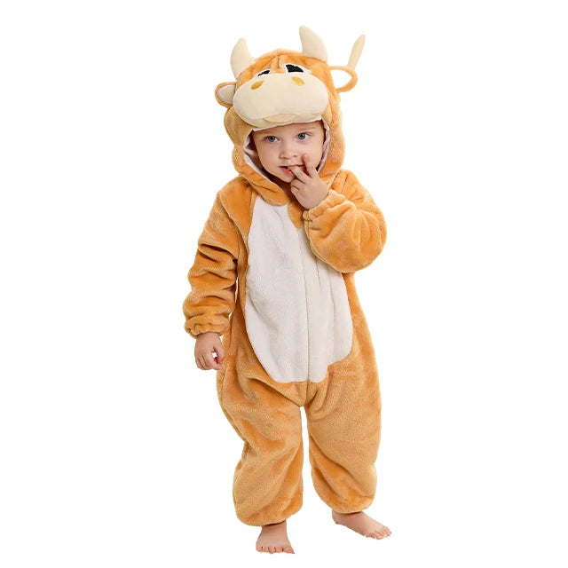 MICHLEY Carnaval Hiver Bébé Barboteuses À Capuche Flanelle Tout-petit Vêtements Pour Bébés Bodys D’Ensemble Combinaison Costume Pour Enfants Fille Garçon