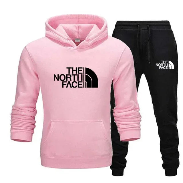 Mode printemps et automne sweat à capuche + pantalon de survêtement pour hommes et femmes ensemble deux pièces, un nouveau costume de sport de loisirs pour hommes de jogging en plein air