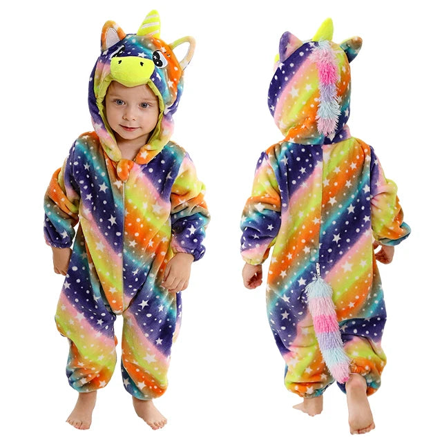 MICHLEY Carnaval Hiver Bébé Barboteuses À Capuche Flanelle Tout-petit Vêtements Pour Bébés Bodys D’Ensemble Combinaison Costume Pour Enfants Fille Garçon