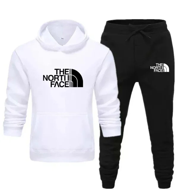 Mode printemps et automne sweat à capuche + pantalon de survêtement pour hommes et femmes ensemble deux pièces, un nouveau costume de sport de loisirs pour hommes de jogging en plein air