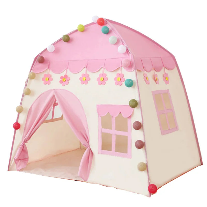 Tente pour enfants Jeux d’intérieur et d’extérieur Jardin Tipi Princess Castle Folding Cubby Toys Tents Enfant Room House Tipi Playhouse