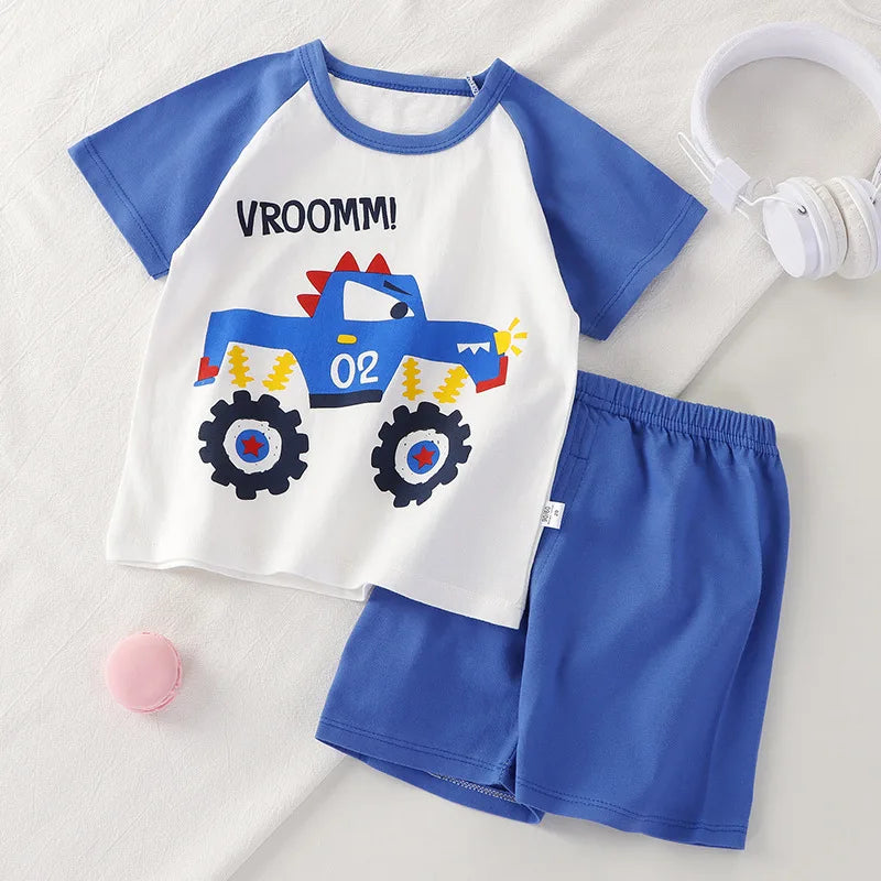 1 2 3 ans Vêtements pour bébés Filles Garçons Costume en coton pour enfants Ensembles de deux vêtements pour bébés Vêtements pour bébés nouveau-nés