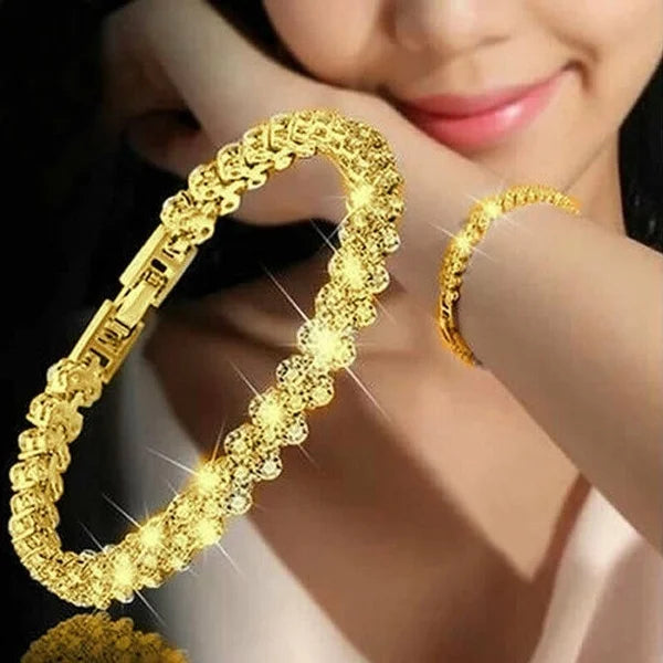 Bracelet de feuille tressée d’amour Bracelet de mariage en cristal de charme pour femmes Anniversaire Saint-Valentin Cadeau Bijoux Pulseras Mujer