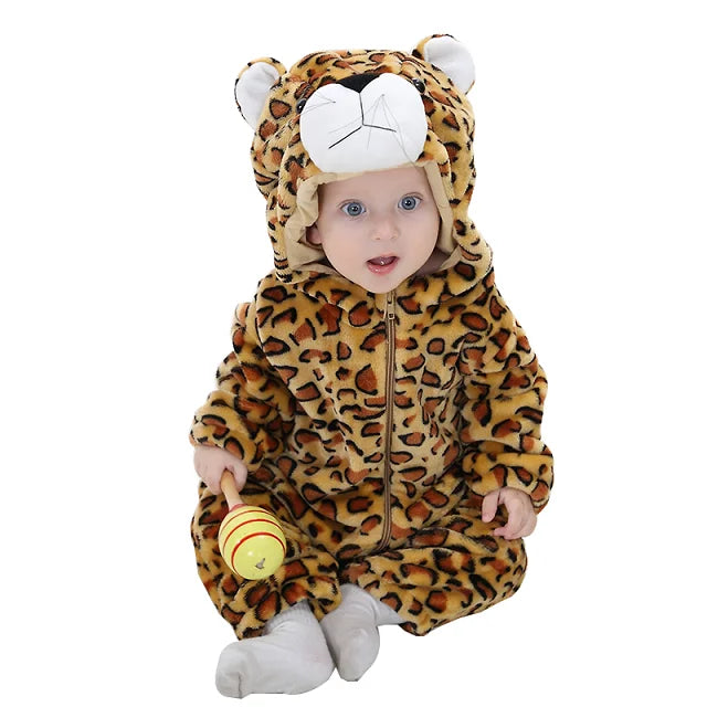 MICHLEY Carnaval Hiver Bébé Barboteuses À Capuche Flanelle Tout-petit Vêtements Pour Bébés Bodys D’Ensemble Combinaison Costume Pour Enfants Fille Garçon