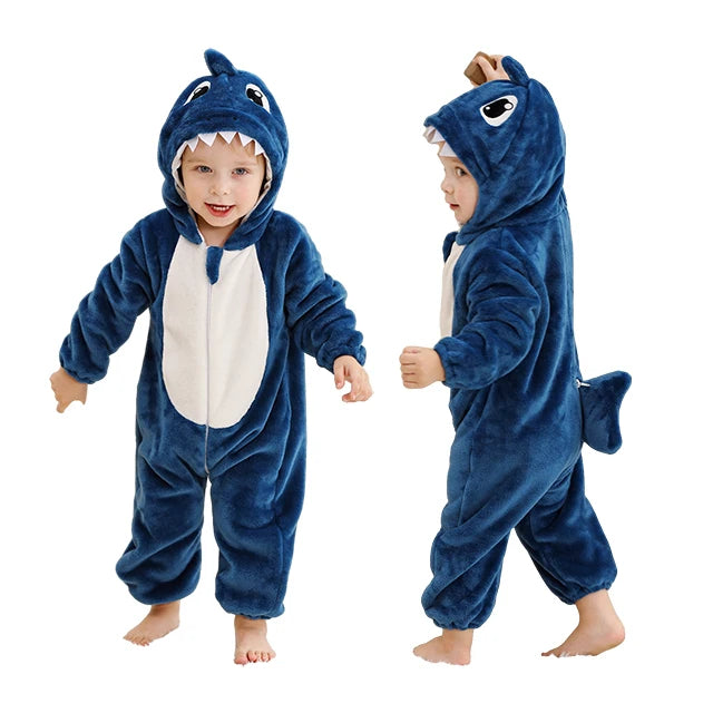 MICHLEY Carnaval Hiver Bébé Barboteuses À Capuche Flanelle Tout-petit Vêtements Pour Bébés Bodys D’Ensemble Combinaison Costume Pour Enfants Fille Garçon