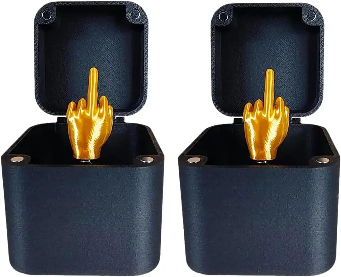Fun Gag Cadeaux d’anniversaire Accessoires Décoration de bureau Surprise Boîte-cadeau Jouets Doigt du milieu dans la boîte Fournitures Artisanat Décor figurine
