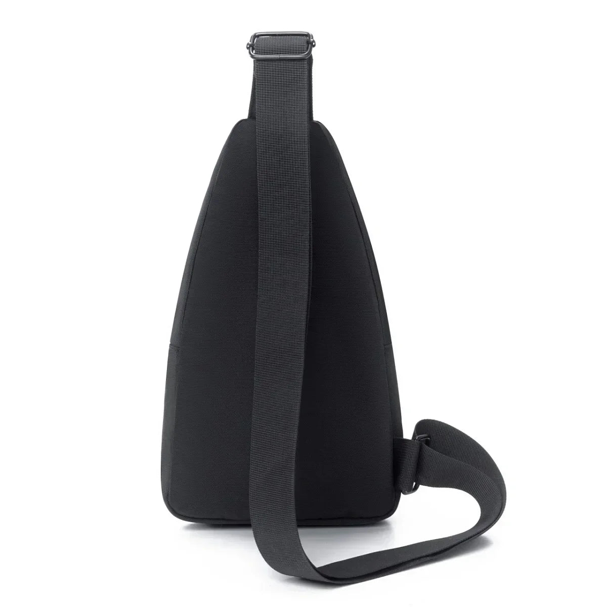 Sac de poitrine multi-poches en tissu oxford de couleur unie, sac de poitrine de sport décontracté pour les sorties et les déplacements quotidiens