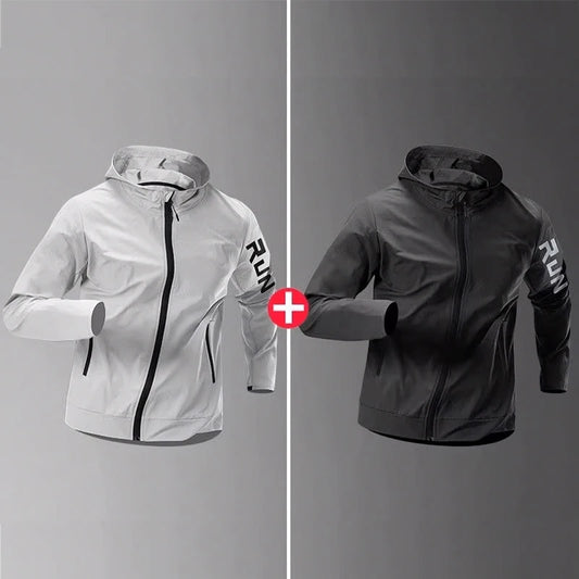 Men's Running Jacket Windbreaker Windproof Water-Resistant Training Suitable Autumn Spring Sports Quick-Dry Cycling Man Clothes