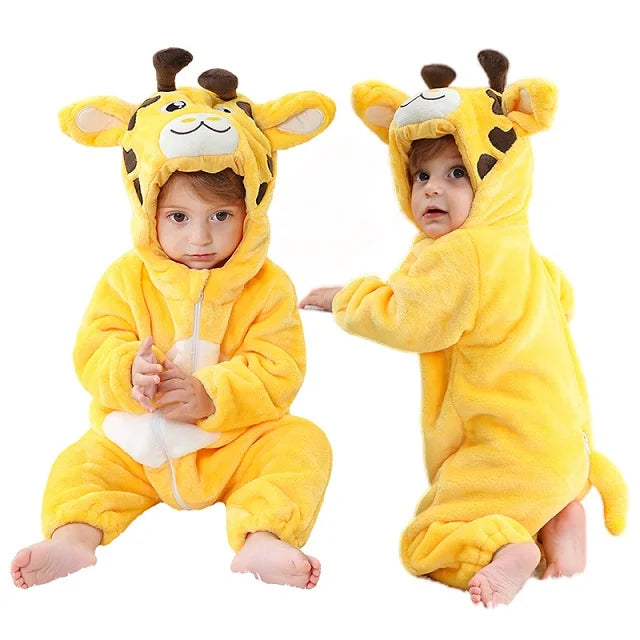 MICHLEY Carnaval Hiver Bébé Barboteuses À Capuche Flanelle Tout-petit Vêtements Pour Bébés Bodys D’Ensemble Combinaison Costume Pour Enfants Fille Garçon
