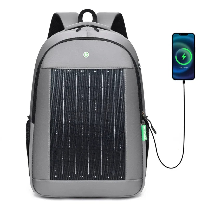 Durable, imperméable, élégant, à la mode, LED, Designer, sac à dos à énergie solaire Sac A Dos avec port USB