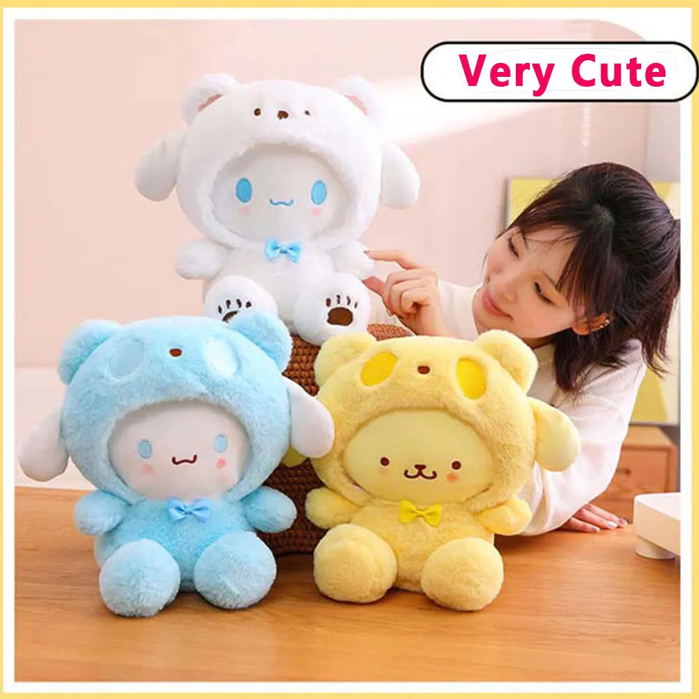 25cm Anime Sanrio Peluche Poupée Jouets Kawaii Hello Kitty Kuromi My Melody Cinnamoroll Dessin animé Mignon Peluche Peluche Jouets Cadeaux pour enfants