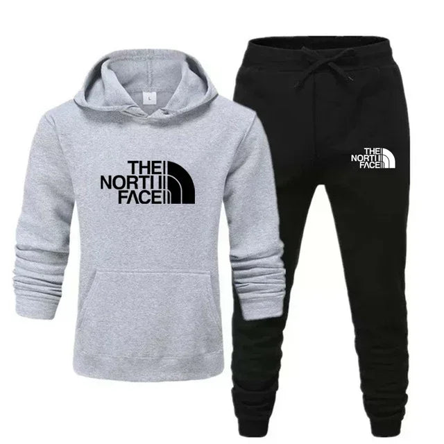 Mode printemps et automne sweat à capuche + pantalon de survêtement pour hommes et femmes ensemble deux pièces, un nouveau costume de sport de loisirs pour hommes de jogging en plein air