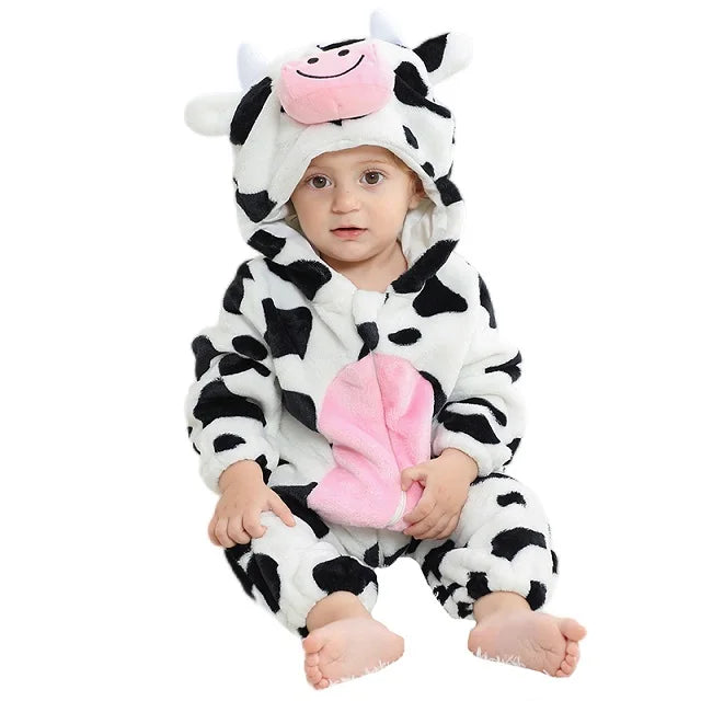 MICHLEY Carnaval Hiver Bébé Barboteuses À Capuche Flanelle Tout-petit Vêtements Pour Bébés Bodys D’Ensemble Combinaison Costume Pour Enfants Fille Garçon