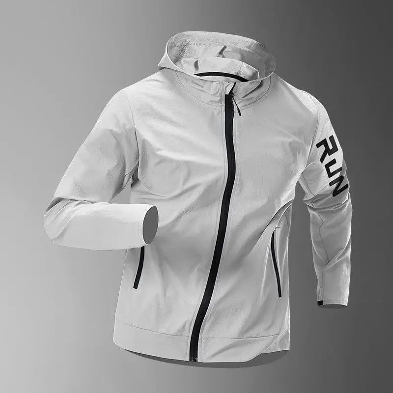 Men's Running Jacket Windbreaker Windproof Water-Resistant Training Suitable Autumn Spring Sports Quick-Dry Cycling Man Clothes