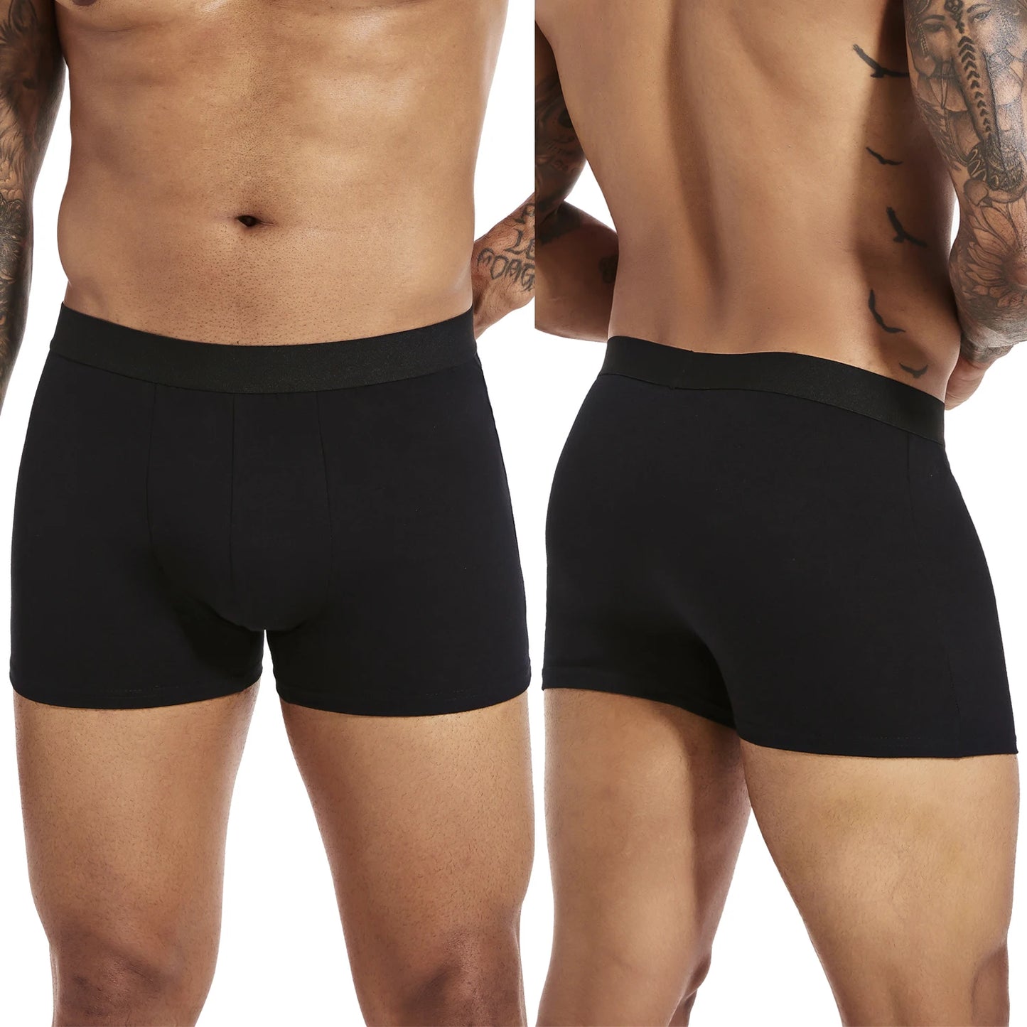 6pcs pack Black Boxer Shorts Hommes Sous-vêtements Doux Respirant Homme Sous-vêtements pour Hommes Homme Boxershorts Slips 2024 Culottes