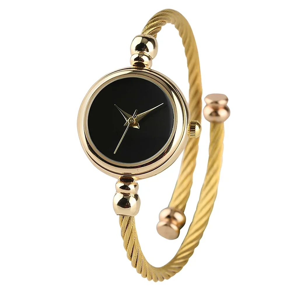 2PCS Mode Luxe Femmes Montre Or Fine Strap Dames Montre Pour Bracelet Montre Femme Femme Montre-Bracelet Femme Montre Reloj Relojes