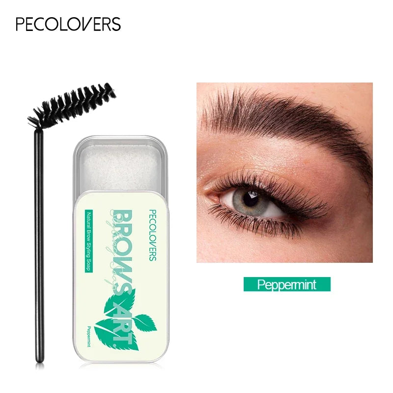 1Pcs Natural Transparent Pomade Eyebrow Styling Soap Sourcils Gel Wax Fixer Avec Pinceau Maquillage pour Femmes Cosmétiques à Sourcils