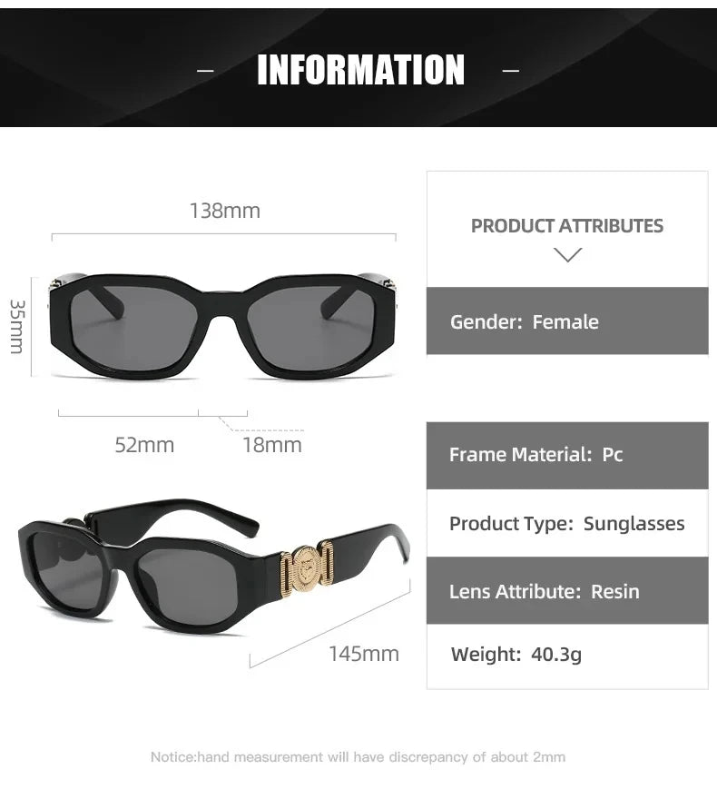 Petites lunettes de soleil rectangulaires pour Femmes Lunettes de soleil carrées Lunettes de soleil Vintage Retro UV400 Lunette Soleil Femme Gafas De Sol