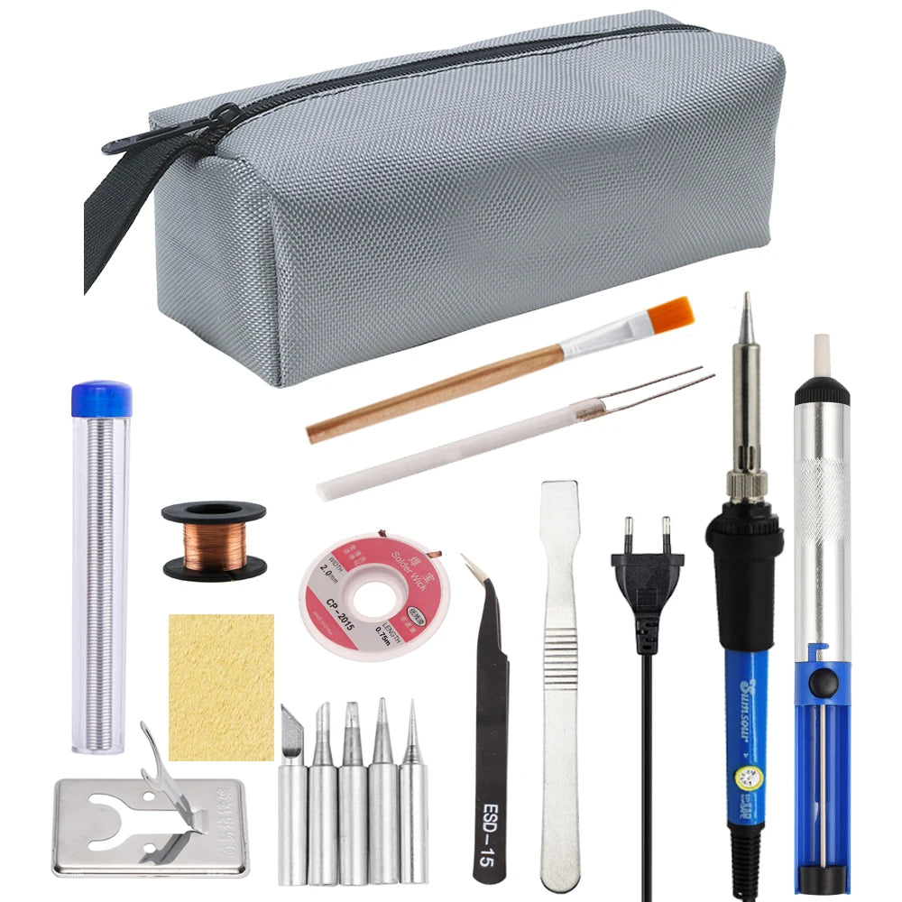 Fer à souder électrique 60W/80W Température réglable Affichage numérique Outils de réparation de soudage électronique avec pointes de fer à souder