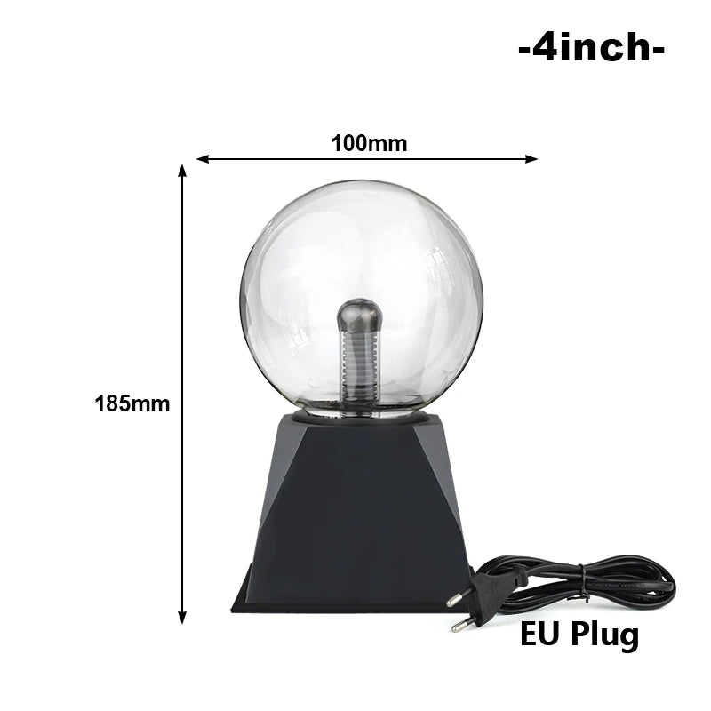 Lampe à boule de plasma en cristal magique 3/4/5/6/8 pouce LED Veilleuse Enfant Anniversaire Cadeau de Noël Éclairage Chambre à coucher Décor Nouveauté Lampe