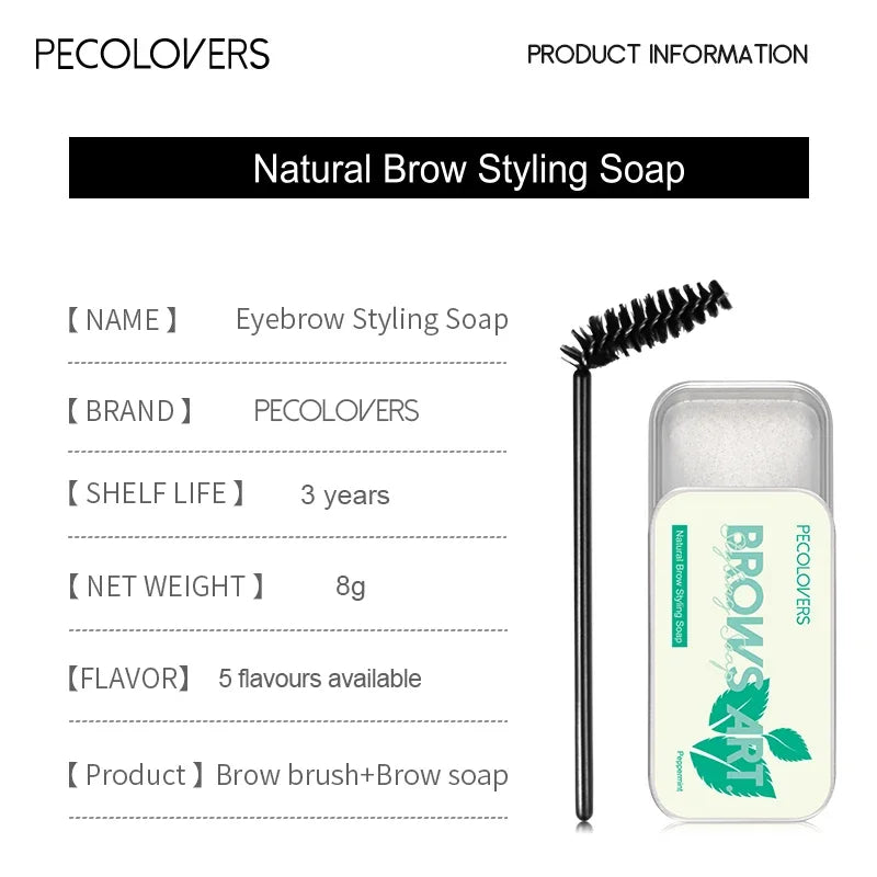 1Pcs Natural Transparent Pomade Eyebrow Styling Soap Sourcils Gel Wax Fixer Avec Pinceau Maquillage pour Femmes Cosmétiques à Sourcils