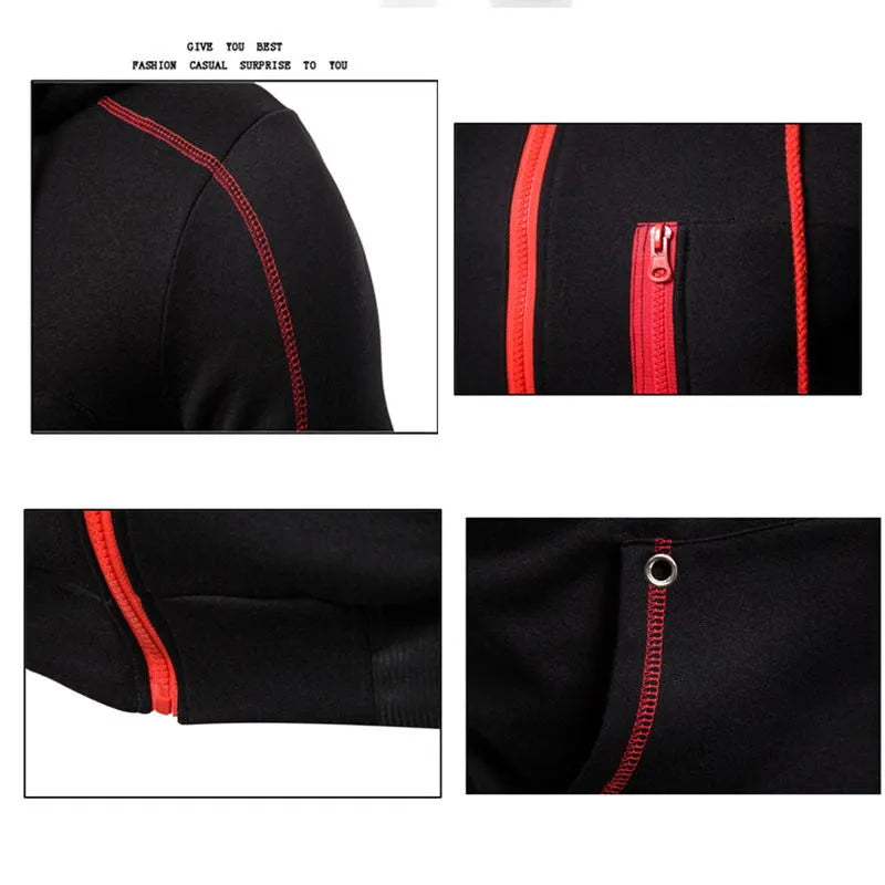 Nouvelle veste à fermeture éclair solide pour hommes Pull à capuche + Pantalon de survêtement Sports Casual Jogger Sportswear 2 pièces Homme Fleece Streetwear Ensembles