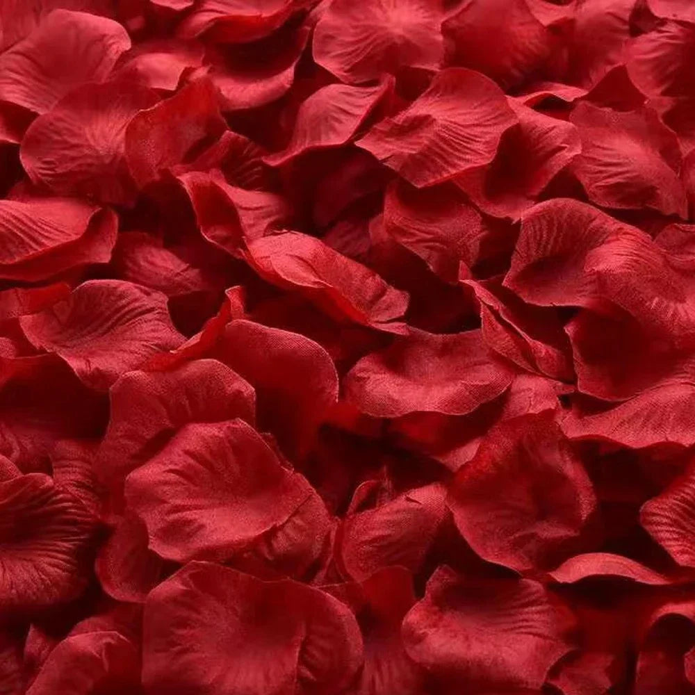 100-500Pcs Top Coloré Artificiel Faux Pétales De Rose Rouge Blanc Or Roses Pétales Fleurs Romantique Fête De Mariage Décoration De La Saint-Valentin