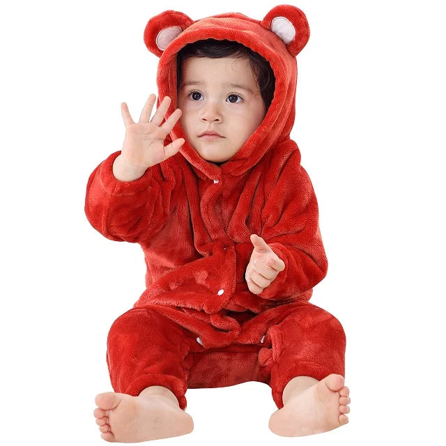 MICHLEY Carnaval Hiver Bébé Barboteuses À Capuche Flanelle Tout-petit Vêtements Pour Bébés Bodys D’Ensemble Combinaison Costume Pour Enfants Fille Garçon